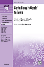 Santa Claus Is Comin' to Town SSA choral sheet music cover Thumbnail